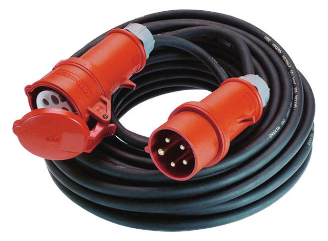 BACHMANN CEE-Verlängerung 5m 5x2,5qmm sw 347.170 16A IP44 CEE-Steck CEE-Kuppl