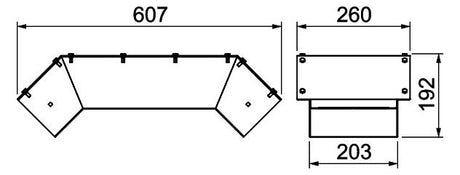 BETTERMANN Außeneck BS-K 90° E30 unbeh PLMR LFD 607x187mm schraub