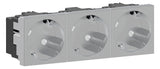 GGK Steckdose 3f alu mt GEB-K m.BS USB M45-3-Steckdose IP20 vert