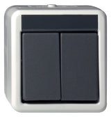 GIRA Wipptaster-Modul gr 2W AP IP44 WG AP 015530