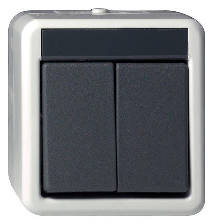 GIRA Wipptaster-Modul gr 2W AP IP44 WG AP 015530
