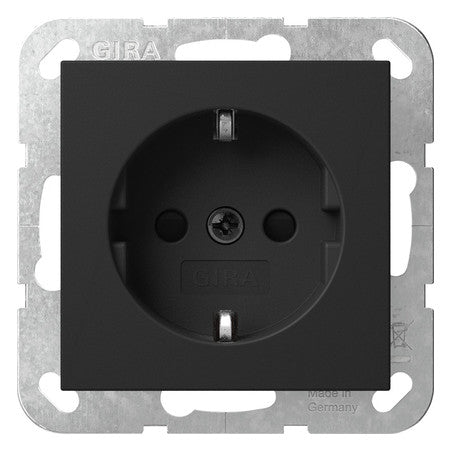 GIRA Steckdose 1f sw mt UP m.BS IP20 System 55 4453005