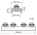 Walraven Schienenverbinder RapidRail VA 200x34,5 Längsverbinder - für RapidRail | 6547001