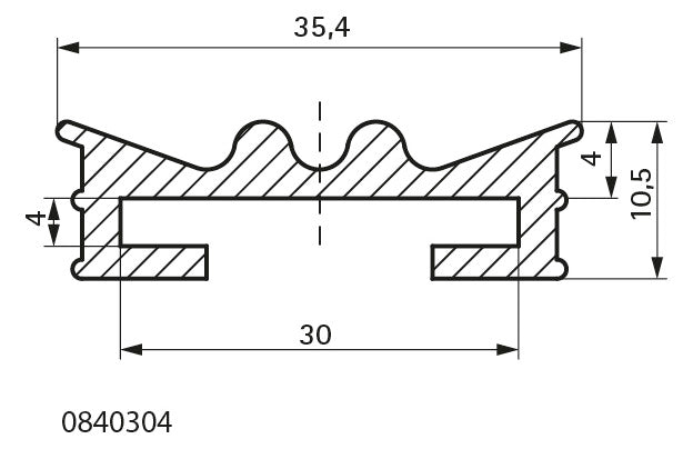 Walraven Gummieinlage EPDM 30x4 schwarz Temp. -30 C bis 110 C DIN 4109 | 0840304
