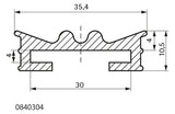 Walraven Gummieinlage EPDM 30x4 schwarz Temp. -30 C bis 110 C DIN 4109 | 0840304