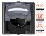 KOPP Steckdose 1f anth glz AP Klappd BSF BLUEELECTRIC 103315007 abschl IP44