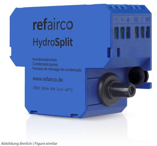 Kondensatpumpe Refairco HydroSplit mit Schwimmermodul und Alarmkontakt 8A *