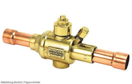 2-Wege-Kugelventil D-Typ 1-1/8" mit Schrader, 60bar, CO2