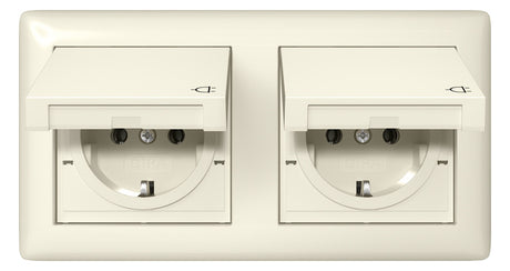 GIRA Steckdose 2f cws glz UP Klappd IP44 Standard 55 415801