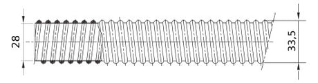 GEWISS Wellrohr  28mm PVC IP64 PVC gr DX30028 320N 5-60°C