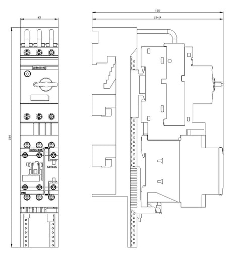 SIEMENS Direktstarter 4kW 230V AC 8,5A 3RA2120-1JD24-0AP0 7-10A IP20