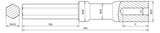 DEHN SE Hammereinsätze  20mm ST unbeh HE TE 20 SW25 VH AC STBLANK Atlas Copco
