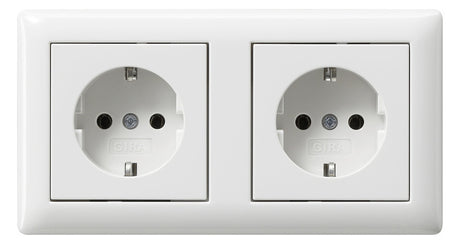 GIRA Steckdose 2f rws glz UP IP20 Standard 55 479303