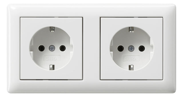 GIRA Steckdose 2f rws glz UP IP20 Standard 55 479303