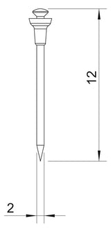 BETTERMANN Stahlnagel  2x12mm Linsenkopf 511 12 gehärtet bl