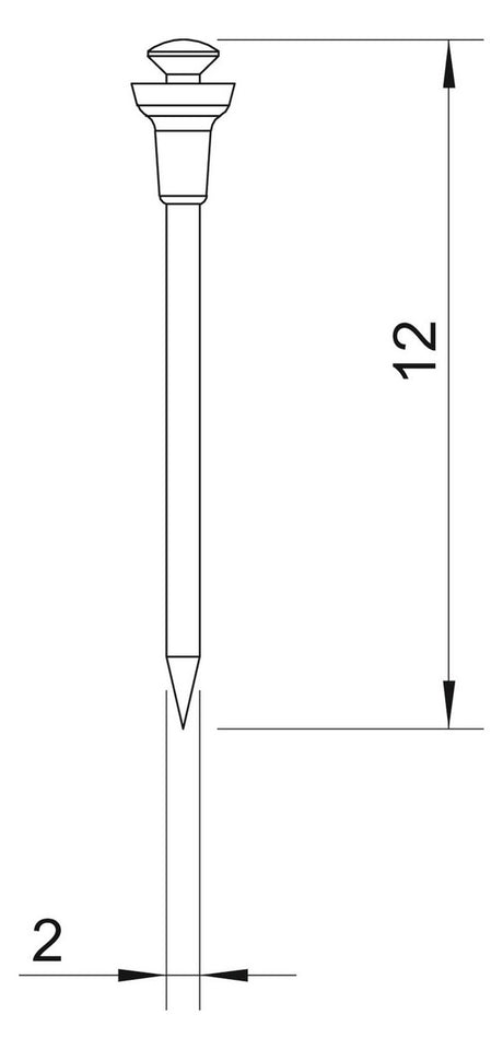 BETTERMANN Stahlnagel  2x12mm Linsenkopf 511 12 gehärtet bl