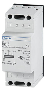 DOEPKE Klingeltransformator 230V 8/12V RK 12 2/1,5A REG 2TE
