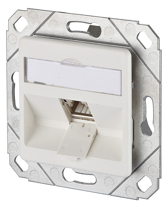 METZ CONNECT Anschlussdose Cat6A 1xRJ45 270° 130B12D11102-E rws Kanaleinb