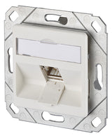 METZ CONNECT Anschlussdose Cat6A 1xRJ45 270° 130B12D11102-E rws Kanaleinb