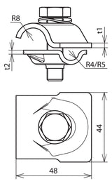 DEHN SE Mehrzweckklemme V2A unbeh  10mm MVK 8.10 16 SKM10X40 FSC V2A Sechskantsc