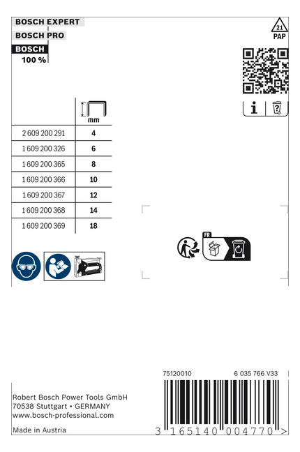 BOSCH-EW Tackerklammer  0,74x12mm 1609200367