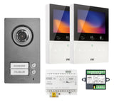 URMET Video-Türsprechset 2Draht 2xTeiln SET 1784/726 AP/AP anth ws/sw 1LS