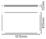 LEDVANCE Aufbaugehäuse ws Alu L1213mm SURFACE MOUNT PANEL 1200 X 600  KIT B613