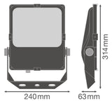 LEDVANCE LED-Anbaustrahler 50W Konv 1LED Floodlight FL PFM ASYM 45x140 50 W 4000