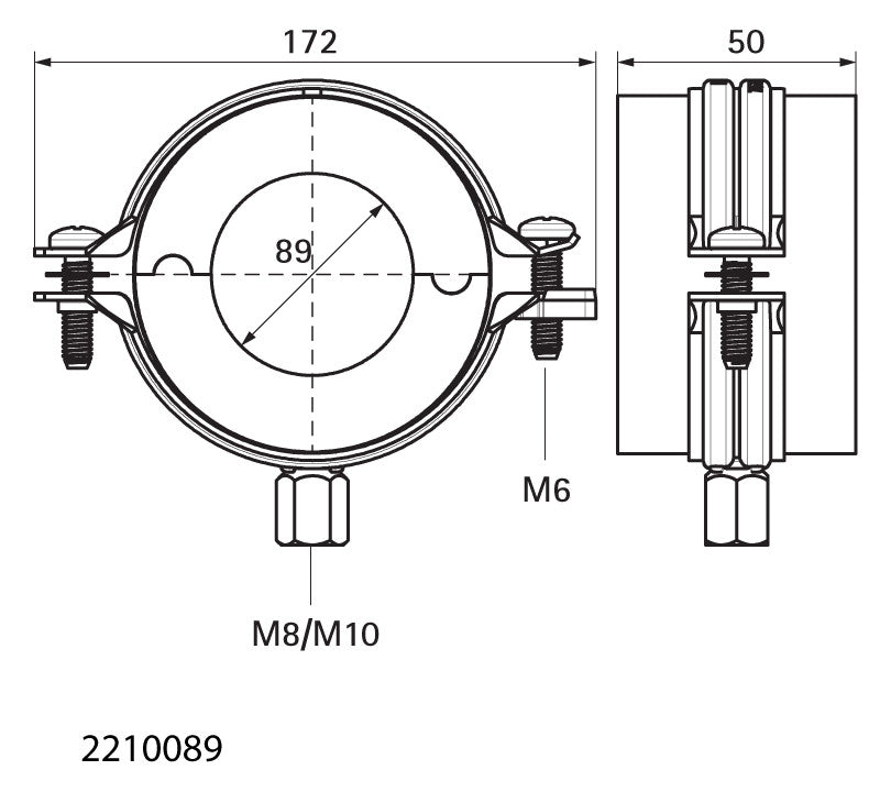 Walraven Kälteschelle BISOFIX E13 89 mm Gewinde: M8/M10 -45/+105 C | 2210089