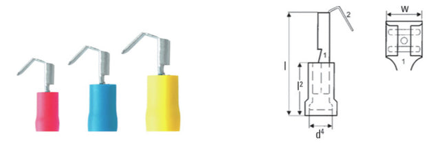 WEIDMÜLLER Flachstecker Cu rt 0,5-1,5qmm LIF 1,5T638 R fl_6,3x0,8mm teiliso PVC