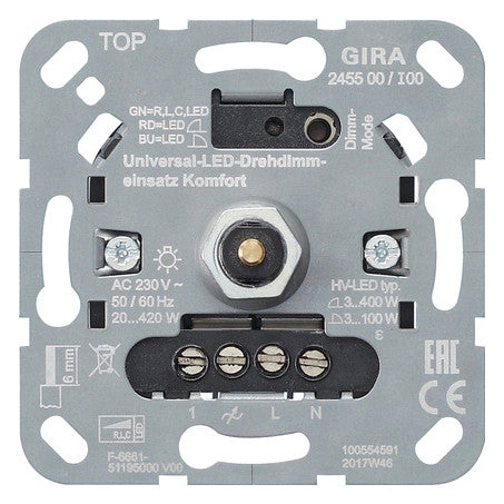 GIRA LED-Dimmer Dreh/Druckkn 20-420W UP System 3000 245500 Lichtwertspeicher