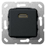 GIRA Einsatz HDMI 1f sw Einsatz 566910 ohne Beschriftungsfeld