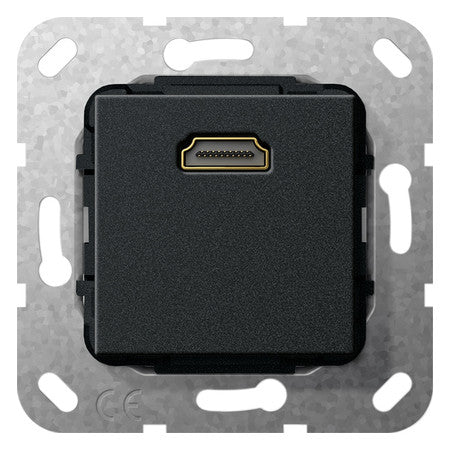 GIRA Einsatz HDMI 1f sw Einsatz 566910 ohne Beschriftungsfeld
