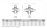 Honeywell Dreiwege-Ventil V135-1B Anschlussgrösse R 1,Rotguss, bis 10 bar