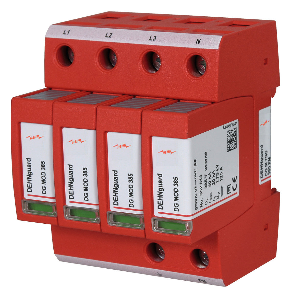 DEHN SE Überspannungsableiter 230VAC 4TE DG M TNS 385 FM Netzform-TN-S 1,75kV