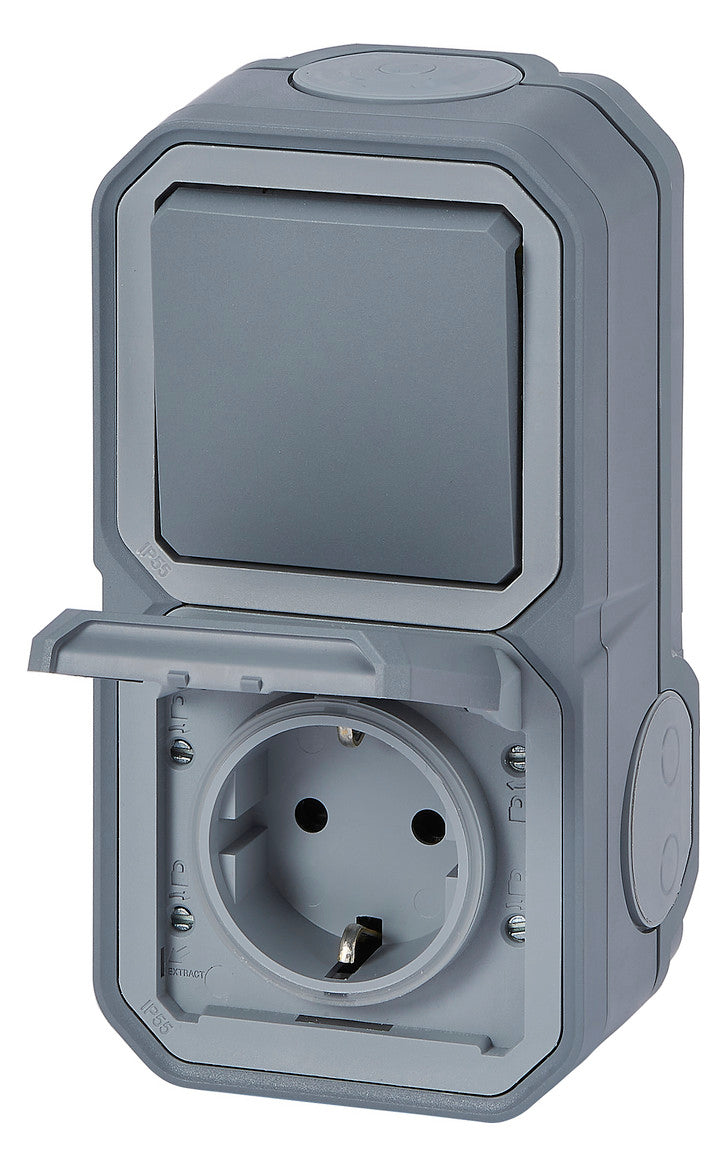 LEGRAND Steckdosenkombination AP Wechs Legrand 069746L gr IP55 mt