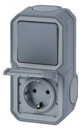 LEGRAND Steckdosenkombination AP Wechs Legrand 069746L gr IP55 mt