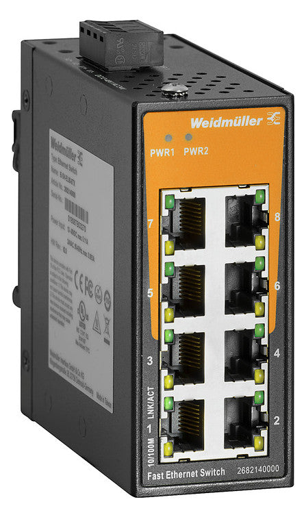 WEIDMÜLLER Switch Hutschiene Layer2 IE-SW-EL08-8TX 8x10/100Mbps