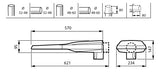 PHILIPS-LICHT LED-Straßenleuchte 73W gr LumiStreet BGP292 LED120-4S/740 II DM11