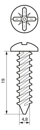 Walraven Blechschraube DIN 7981 ev 4,8x19 Zylinderkopf | 6174519