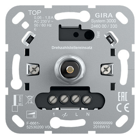GIRA Drehzahlsteller UP 1,8A 230V 1ph 246000 stufenl