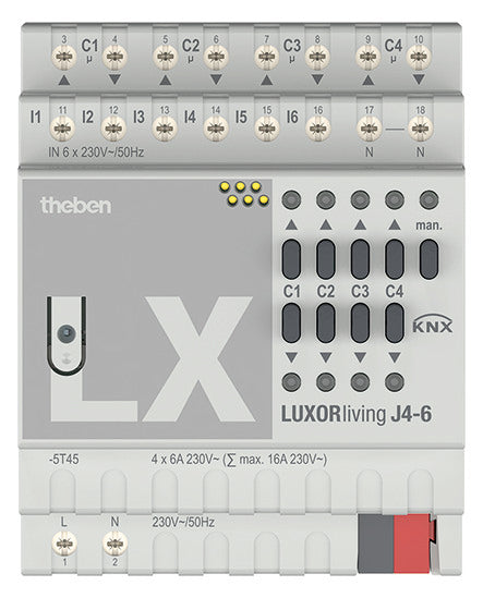 THEBEN Jalousieaktor LUXORliving REG 4f LUXORliving J4-6 6A Handbedien Schalten