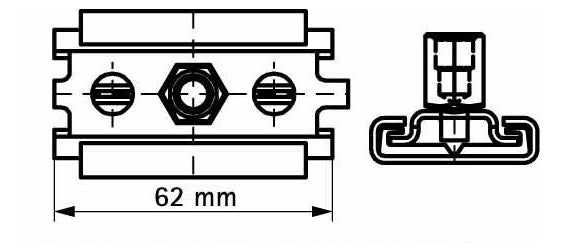 Walraven Gleitlager ES-1S einzeln ev/POM für axiale Verschiebung M8/M10 | 6663410