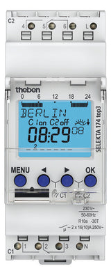 THEBEN Schaltuhr digi 230-240VAC 2kan BT SELEKTA 174 top3 2TE REG 24h Prog