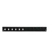Bestückte 12 Port Frontblende mit 6 x LC Duplex Kupplung OM4 vertikal, grau - SB-FP-6SC-S-OM4