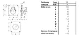 MENNEKES CEE-Anbausteckdose 3p 32A 4h 2837 20-25-40-50V/gn IP44 Schraubkl Kst