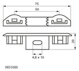 Walraven Duo-Wandplatte starQuick weiß 75x20 PA | 0855000