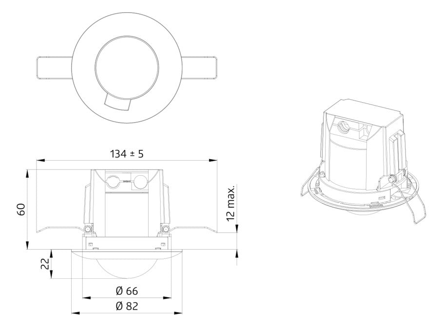 BEG Bewegungsmelder 360° UP rws BWM IP23 PD3N-1C-DE Micro 2300W
