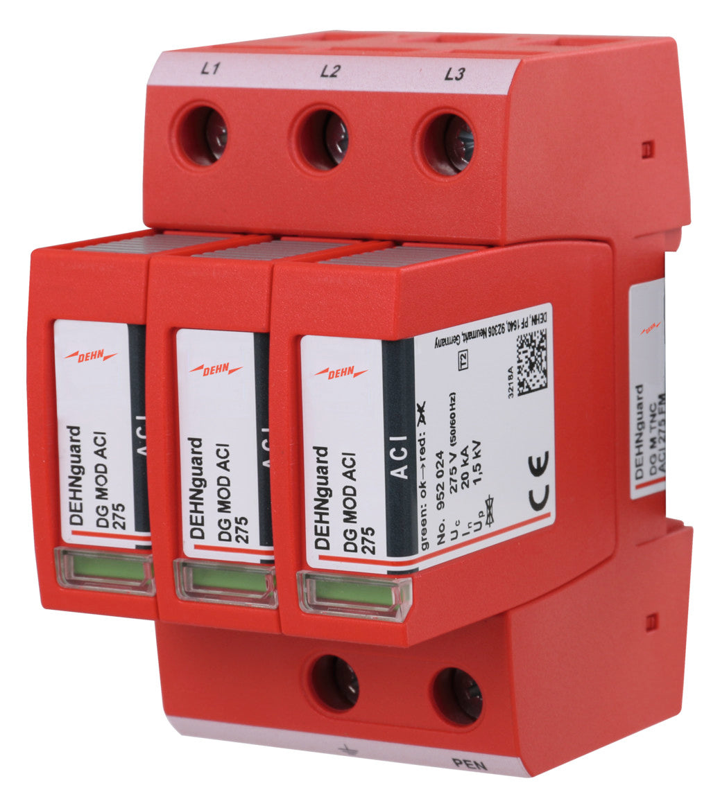 DEHN SE Überspannungsableiter 230VAC 3TE DG M TNC ACI 275 FM Netzform-TN-C 1,5kV