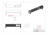 BACHMANN Steckdosenleiste 3/2f sw 0,2m 902.401 35° IP20 1,5qmm